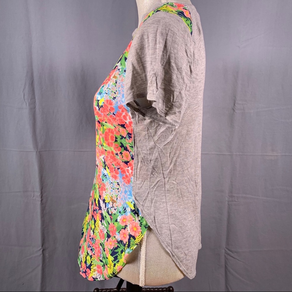 Color Thread Colorful Floral Long Tee (M) - Picture 9 of 16